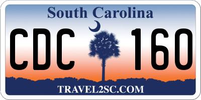 SC license plate CDC160