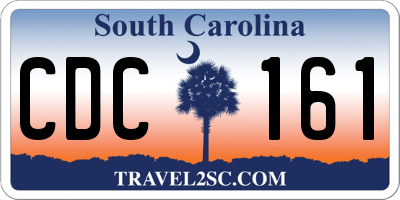 SC license plate CDC161