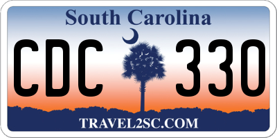 SC license plate CDC330