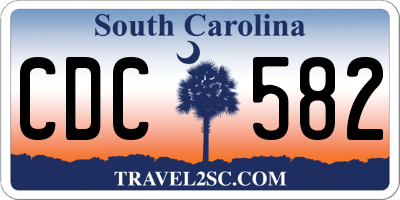 SC license plate CDC582