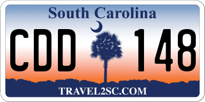 SC license plate CDD148