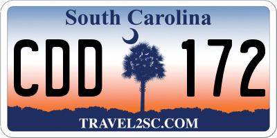SC license plate CDD172