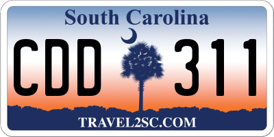 SC license plate CDD311