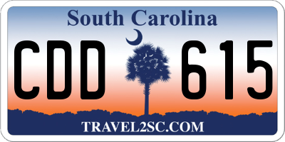 SC license plate CDD615