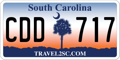 SC license plate CDD717
