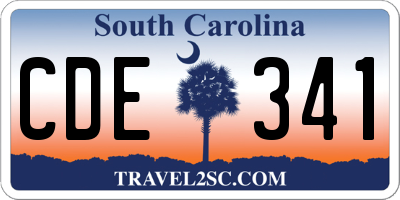 SC license plate CDE341