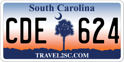SC license plate CDE624
