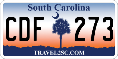 SC license plate CDF273