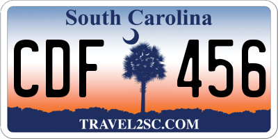 SC license plate CDF456