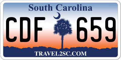 SC license plate CDF659
