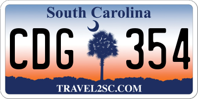 SC license plate CDG354