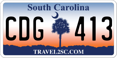 SC license plate CDG413