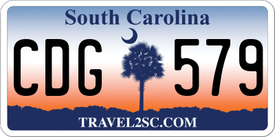 SC license plate CDG579