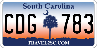 SC license plate CDG783