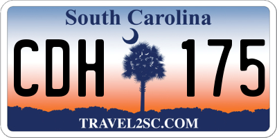SC license plate CDH175