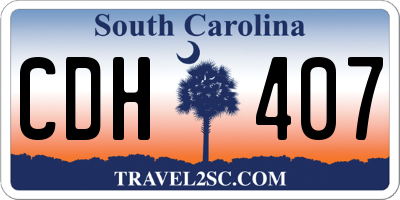 SC license plate CDH407