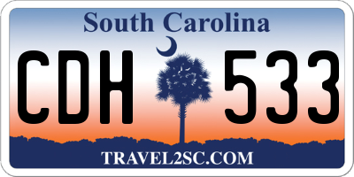 SC license plate CDH533