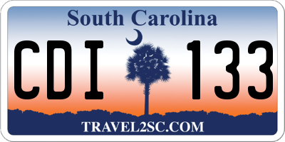 SC license plate CDI133