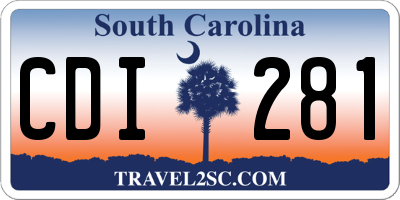 SC license plate CDI281