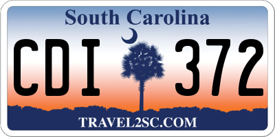 SC license plate CDI372