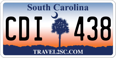 SC license plate CDI438