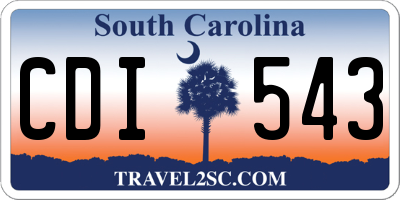 SC license plate CDI543
