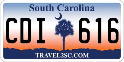 SC license plate CDI616