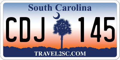SC license plate CDJ145