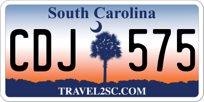 SC license plate CDJ575