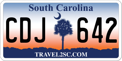 SC license plate CDJ642