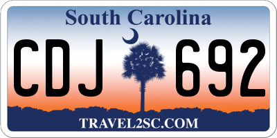 SC license plate CDJ692
