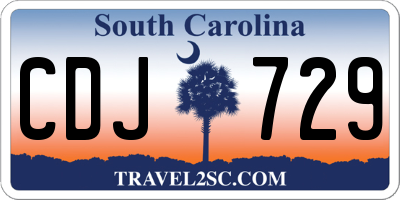 SC license plate CDJ729