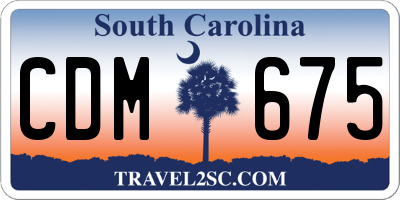 SC license plate CDM675