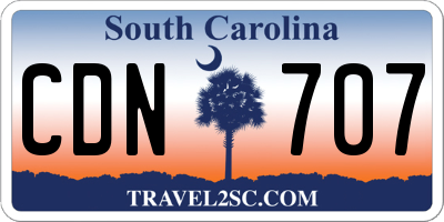 SC license plate CDN707