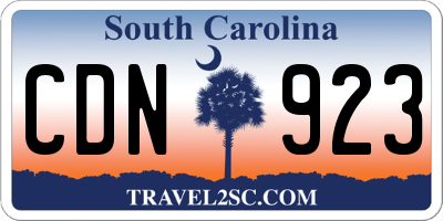 SC license plate CDN923
