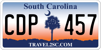 SC license plate CDP457