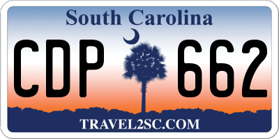SC license plate CDP662