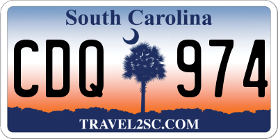 SC license plate CDQ974