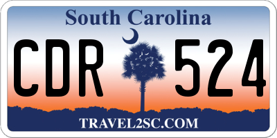 SC license plate CDR524