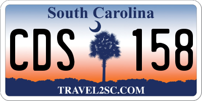 SC license plate CDS158