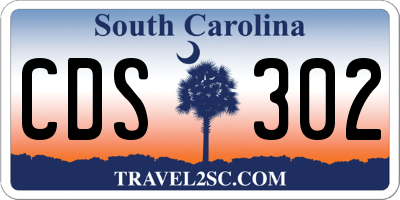 SC license plate CDS302