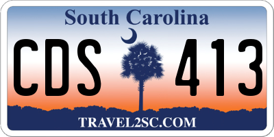 SC license plate CDS413