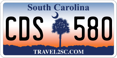 SC license plate CDS580