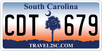 SC license plate CDT679