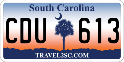 SC license plate CDU613