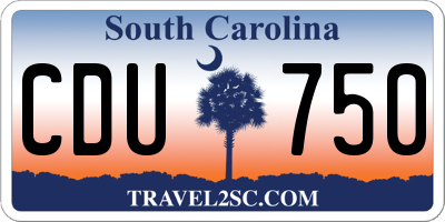 SC license plate CDU750
