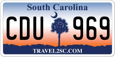 SC license plate CDU969