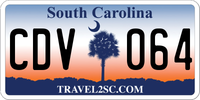 SC license plate CDV064