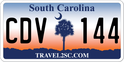 SC license plate CDV144