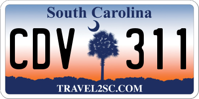 SC license plate CDV311